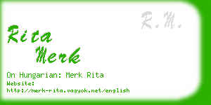 rita merk business card